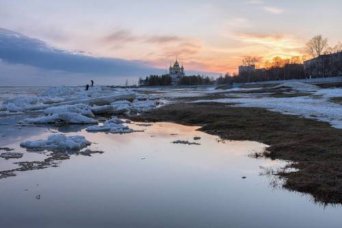Ледоход в Архангельске
