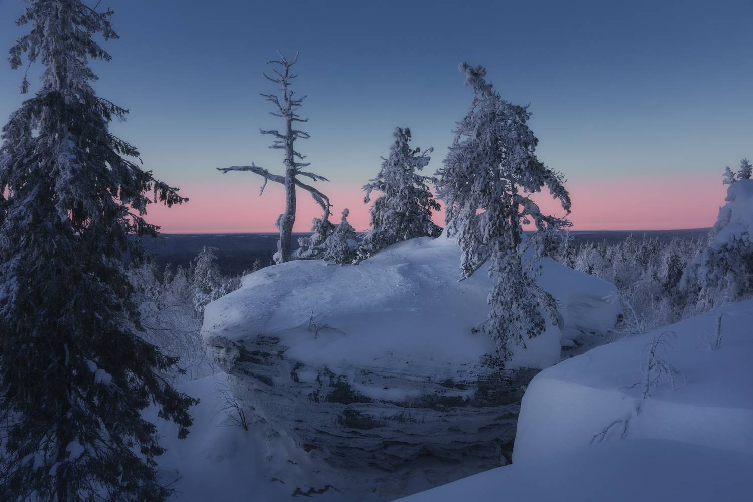 Пермский край Урал Уральские горы Усьва Каменный город зима мороз, Шишкин Дмитрий