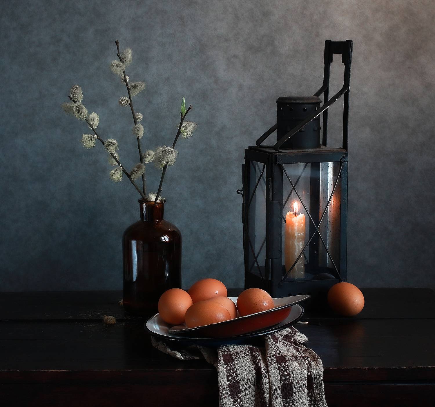 натюрморт, фотонатюрморт, still life, stillifefoto, художественное фото, фотохудожник, весна, верба, яйца, ретро, ретро натюрморт, Наталья Казанцева