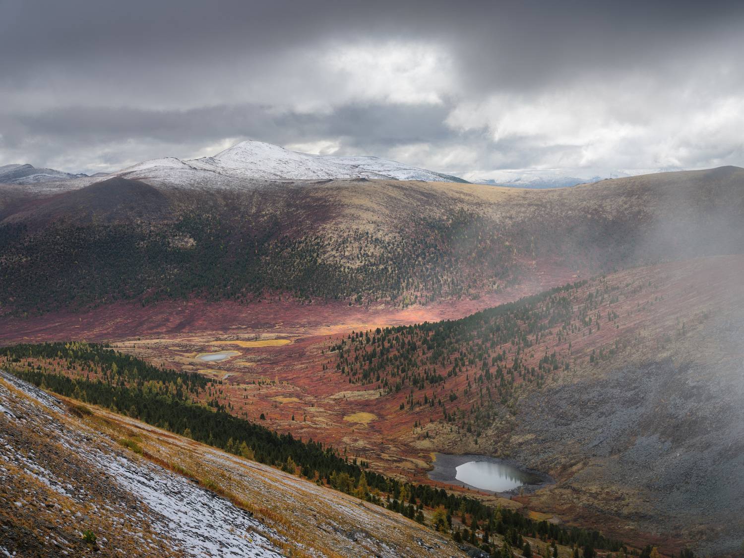 саяны, горы, облака, Леонтьев Константин