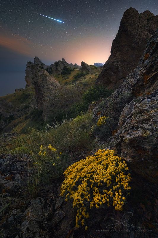 ночь, астрофотография, пейзаж, заповедник, карадаг, крым, звезды, млечный путь, night, astrophotography, landscape, stars, milky way Бурачок фото превью