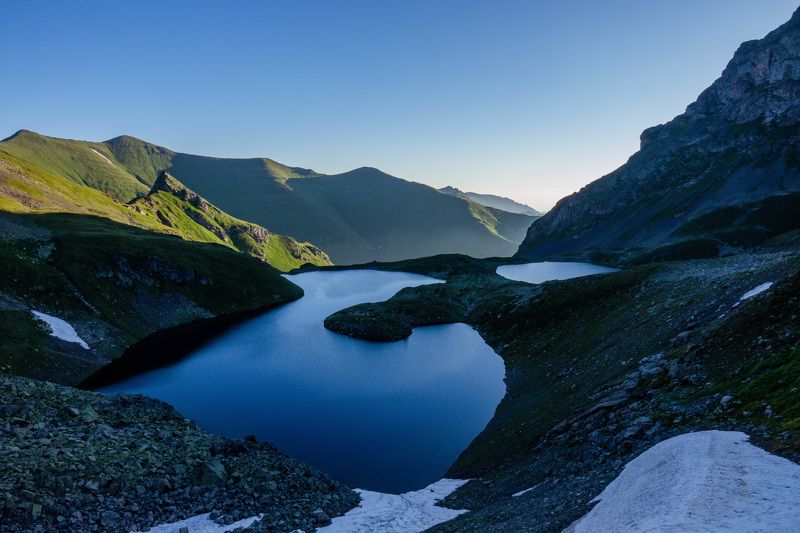 загедан, озеро надежды, загеданские озера, кчр, горы, озеро, загедан Утро на озере Надежды фото превью
