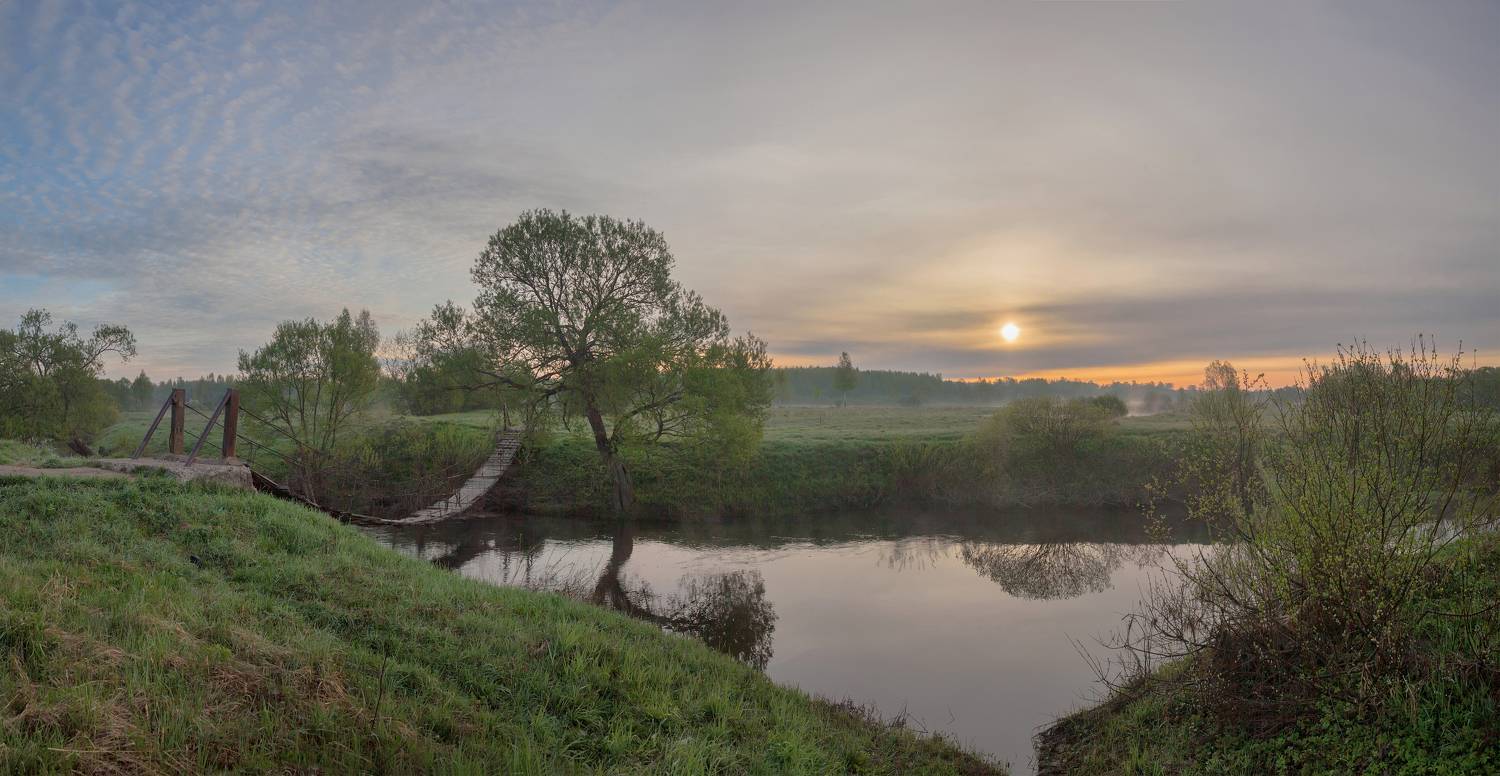 рассвет, весна, река, Свистков Александр
