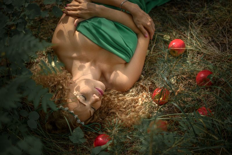 женский портрет, портрет, нимфа, сон Сон нимфы фото превью