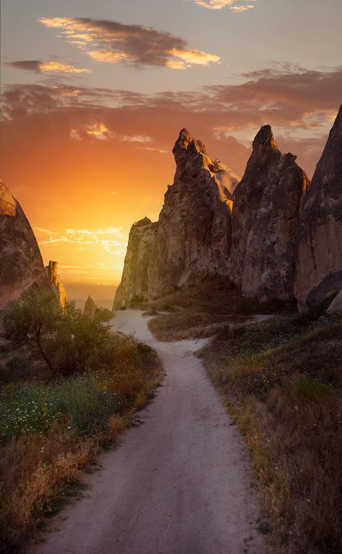 turkey, cappadocia, sunset,rocks,trail Cappadocia Trail фото превью