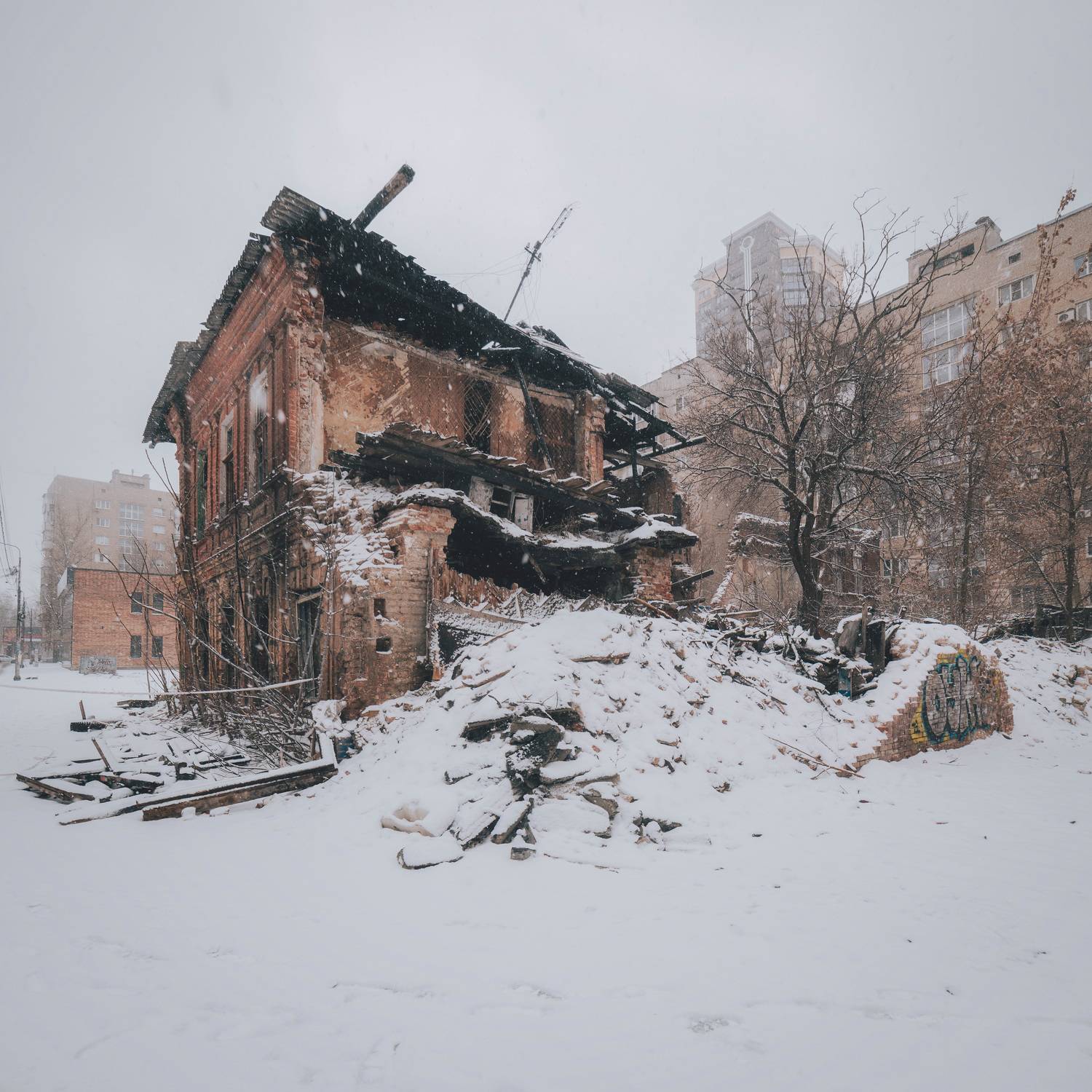 ростов, архитектура, заброшка, зима, снег, руины, квартал, район,, Бугримов Егор