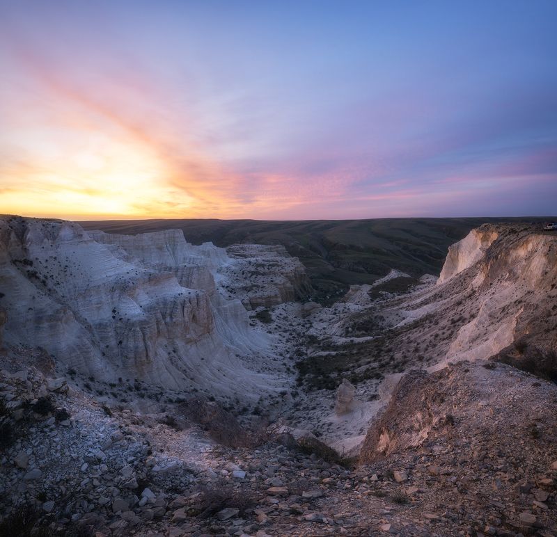 казахстан, мангистау, рассвет, природа, сергейалтушкин, утро, шакпактысай Весенний рассвет над каньоном Шакпактысай фото превью