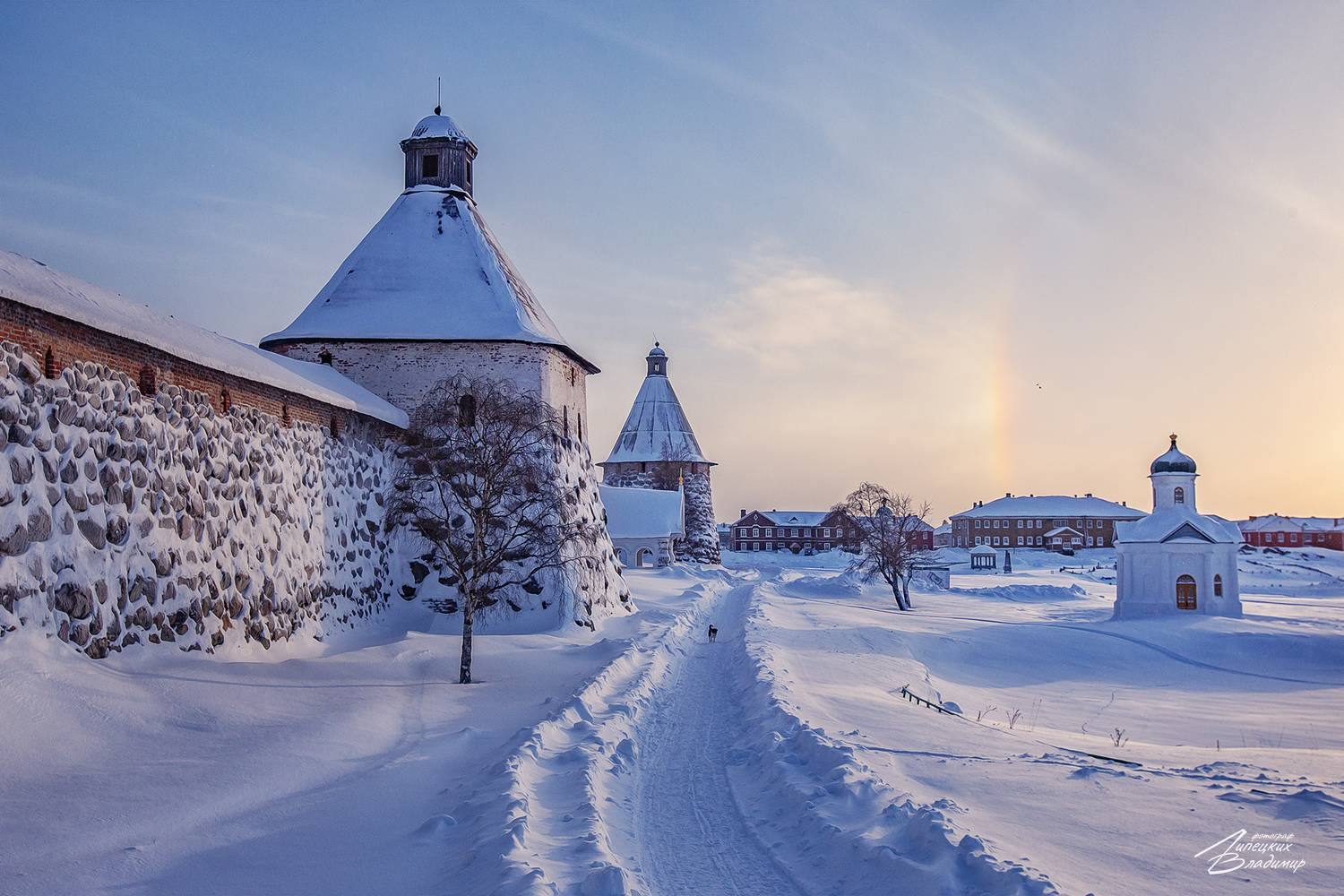 соловки, соловецкий монастырь, поселок соловецкий, зима, Липецких Владимир