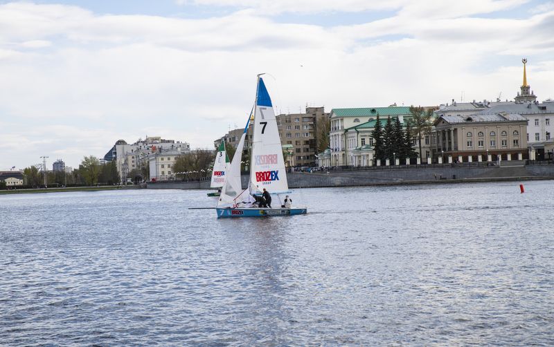 Парусная регата на Исетском пруду фото превью