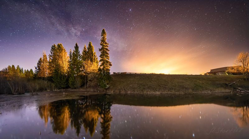 ночь, звезды, небо, млечный путь Звёздное небо и Млечный Путь фото превью