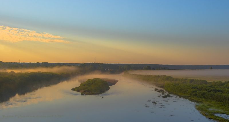 кологрив, утро, рассвет, пейзаж, река, унжа, костромская область Рассвет фото превью