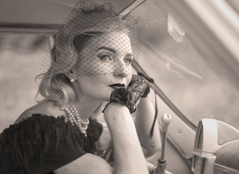 девушка, портрет, ретро, глаза, взгляд *** фото превью