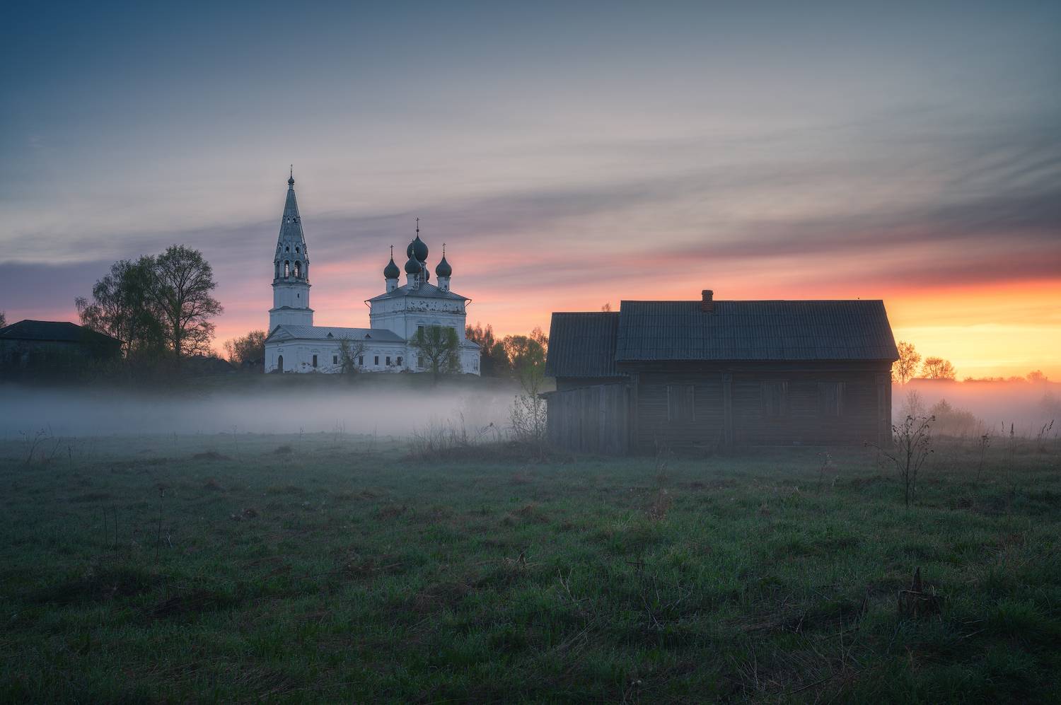 осенево, ярославская обл, рассвет, храм, Левыкин Виталий