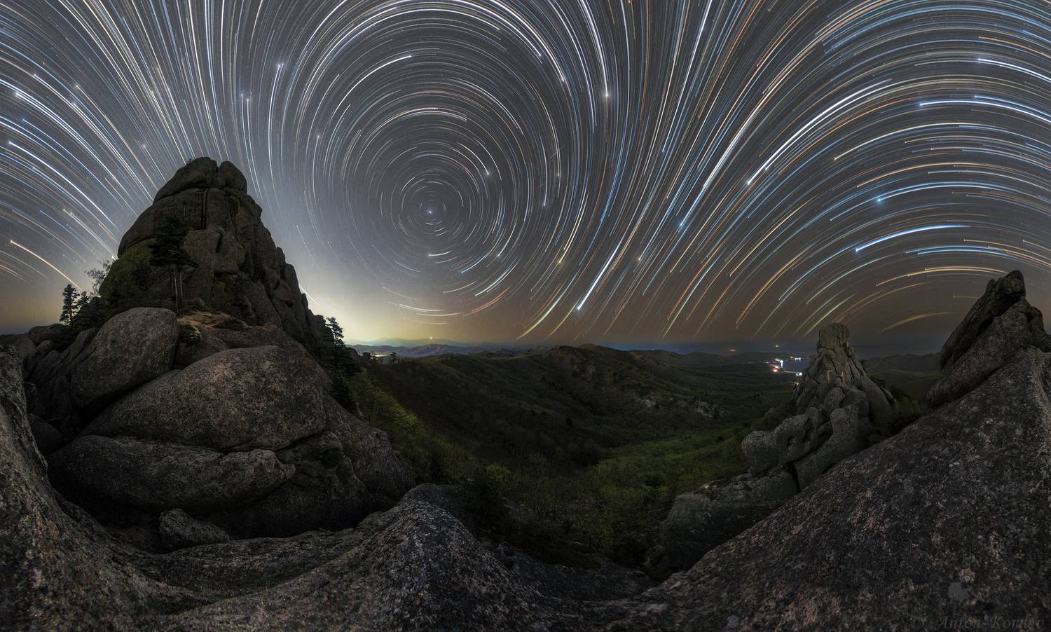 звездные треки, ночь, приморье, звезды, Комлев Антон
