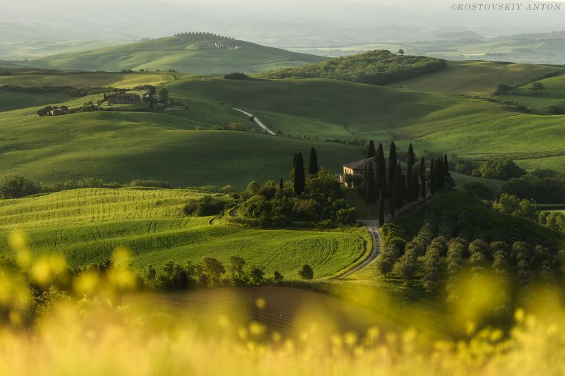 Тоскана, весна, восход, Италия, фототур Весеннее утро в Тоскане | фототур в Тоскану фото превью