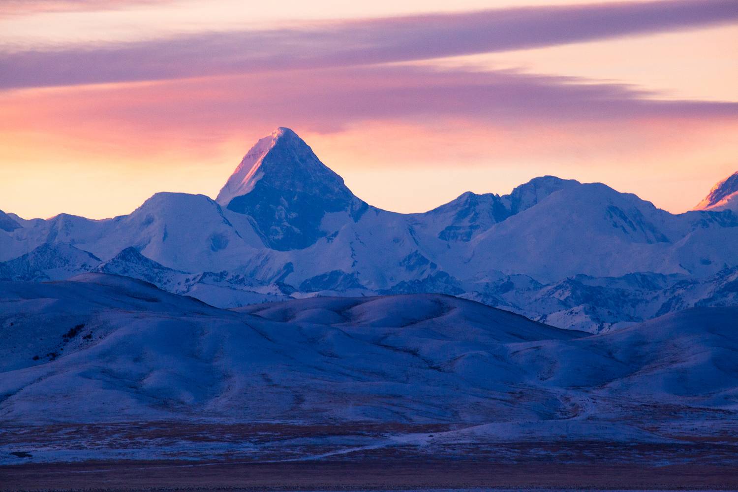 Хан-Тенгри, гора, закат, Казахстан, Andrey Shishkalov