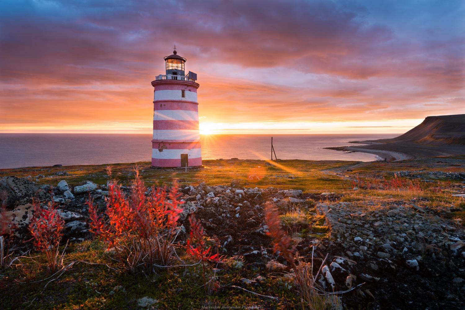 маяк, мурманск, рассвет, кильдин, кольский п-ов, пейзаж, Меркушев Александр
