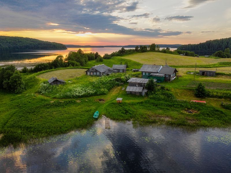 Летний вечер в деревне Зехнова. фото превью