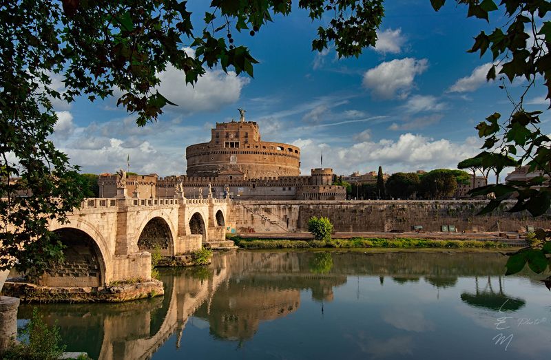 roma, tevere, castel san\'angelo, river, clouds Castel Sant\'Angelo фото превью