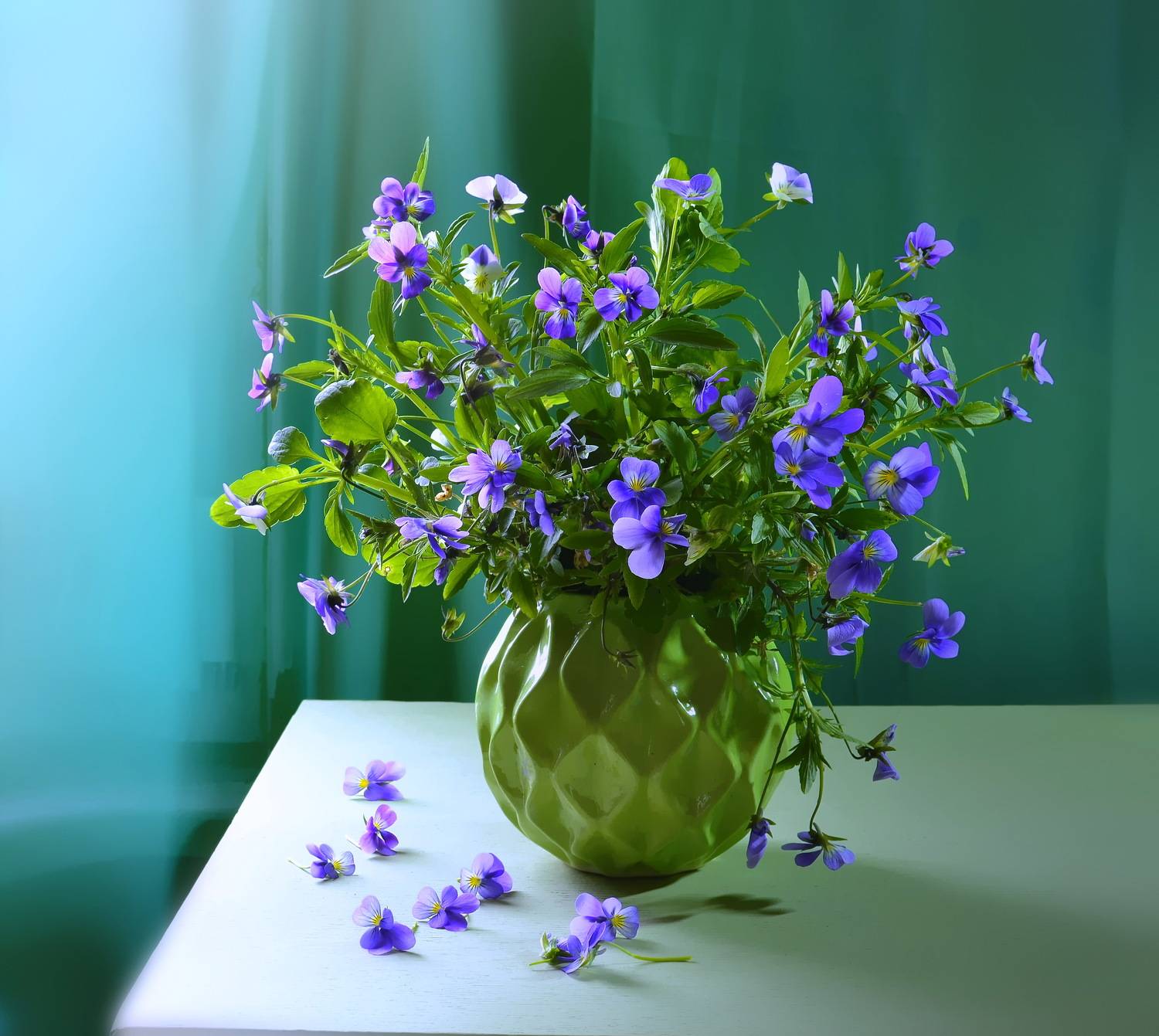 натюрморт,композиция,свет,весна,букет,фиалка, Инаида