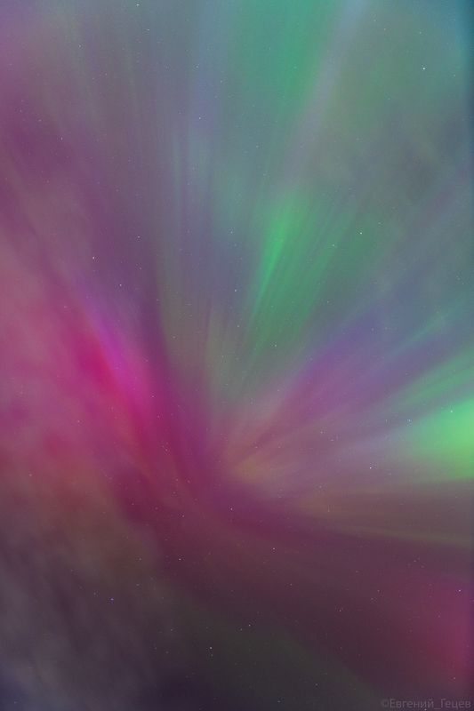 аврора, сияние, ночь, звезды, небо Корона авроры фото превью