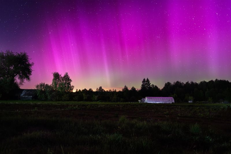 Северное сияние фото превью