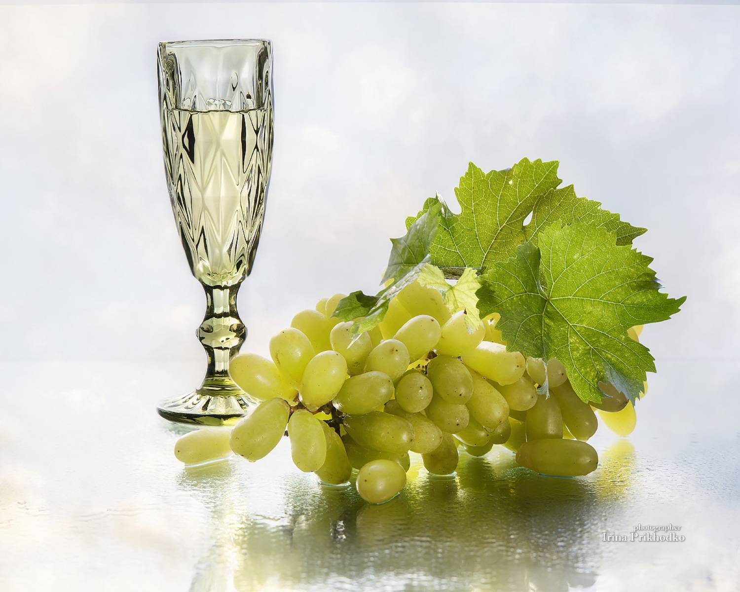 натюрморт, стекло, бокал вина, виноград, Приходько Ирина