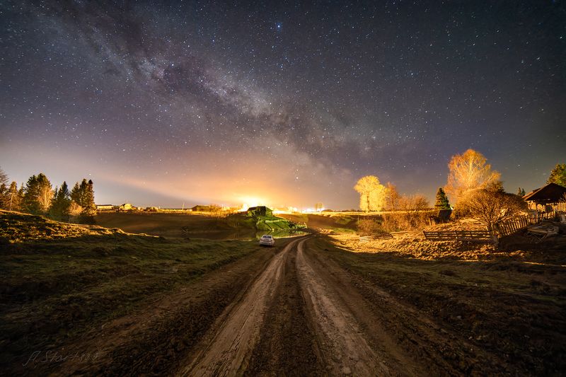 ночь, звезды, небо, млечный путь Звёздное небо и Млечный Путь фото превью