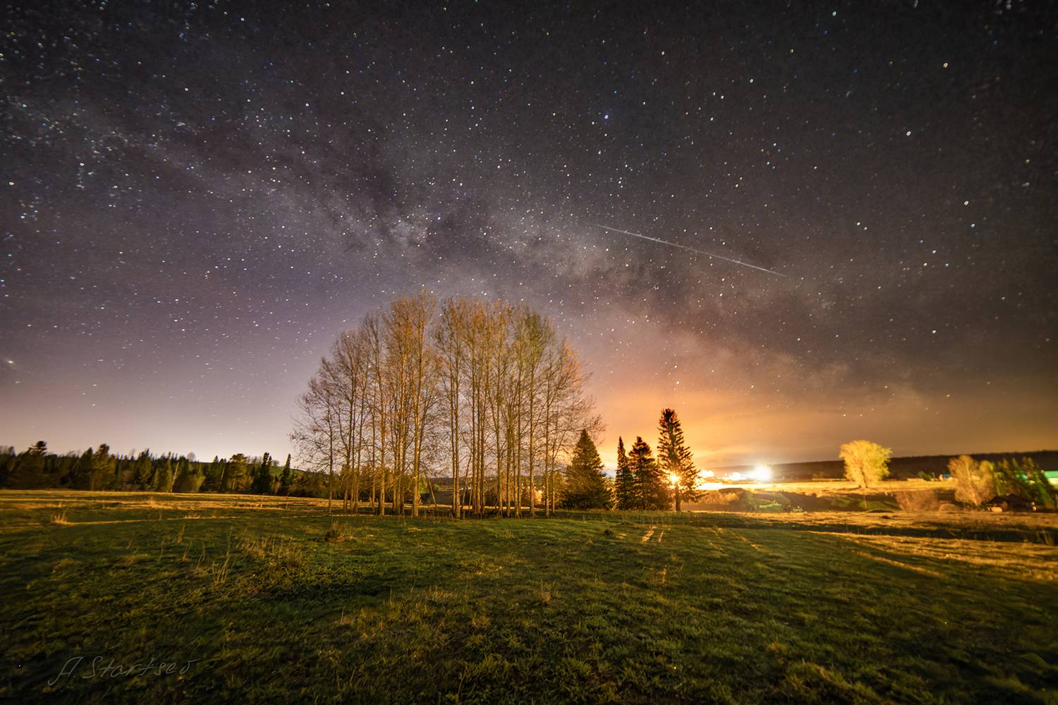 ночь, звезды, небо, млечный путь, Старцев Андрей