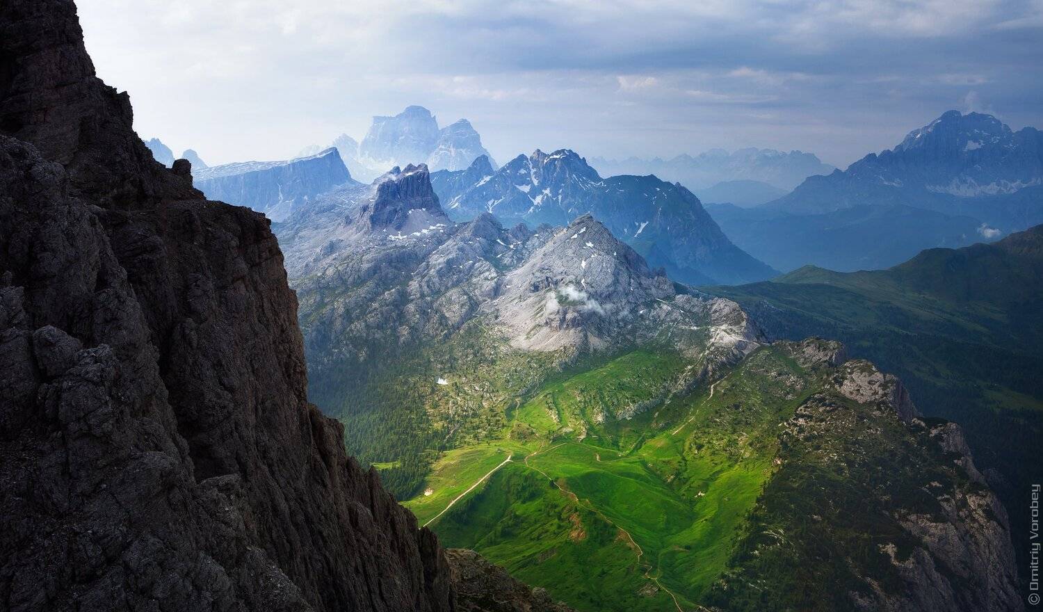 доломиты, альпы, италия, горы, луг, луга, небо, Воробей Дмитрий