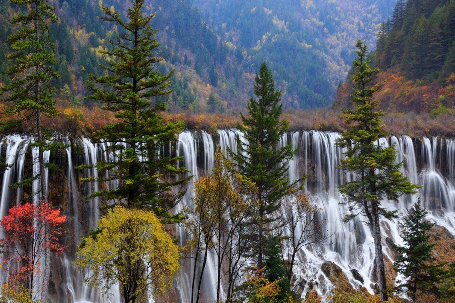 китай, водопад, Sam