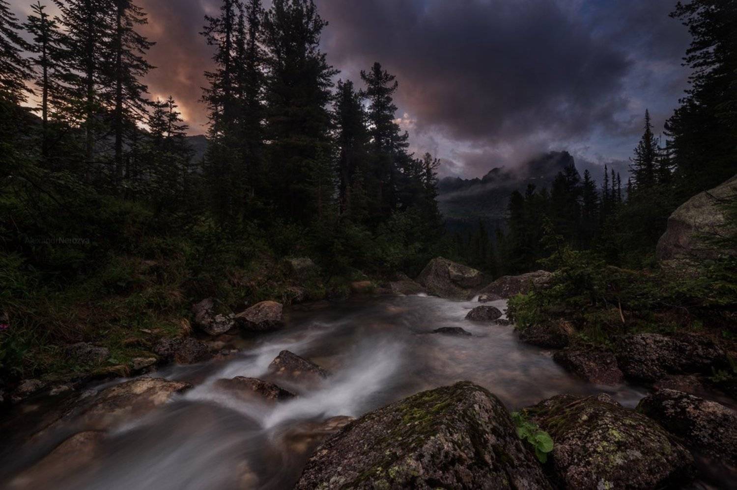 ергаки, край, красноярский, лес, тайга, ручей, россия, ручей, саяны, закат, Александр 'Horimono' Нерозя