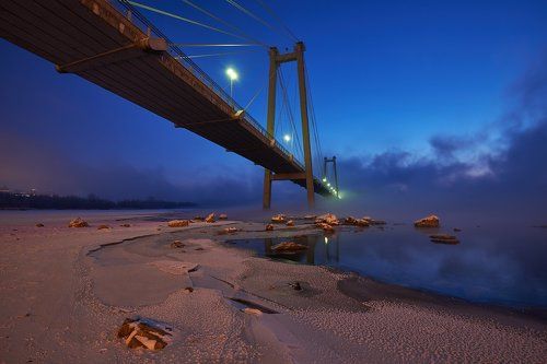 Морозное утро на Енисее