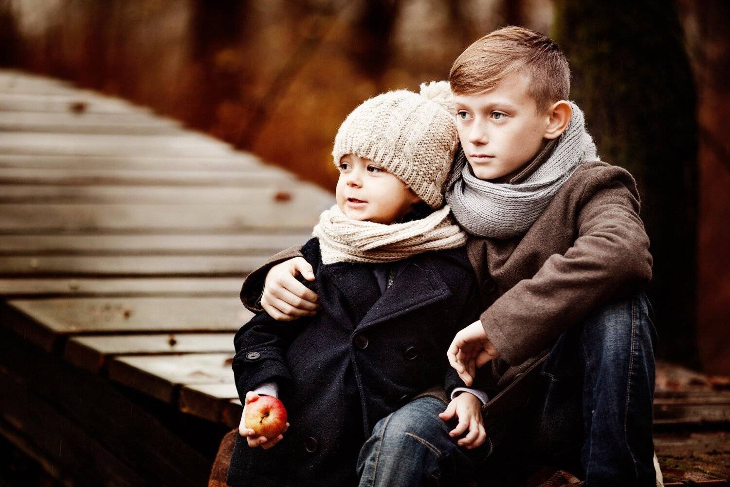 портрет,дети,осень, Мария Монастырная