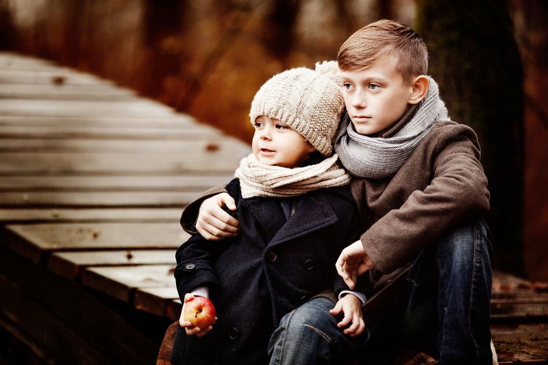 портрет,дети,осень *** фото превью