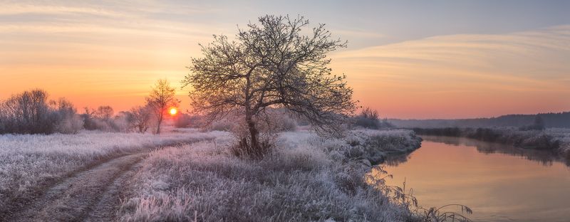 Промерзший рассвет фото превью