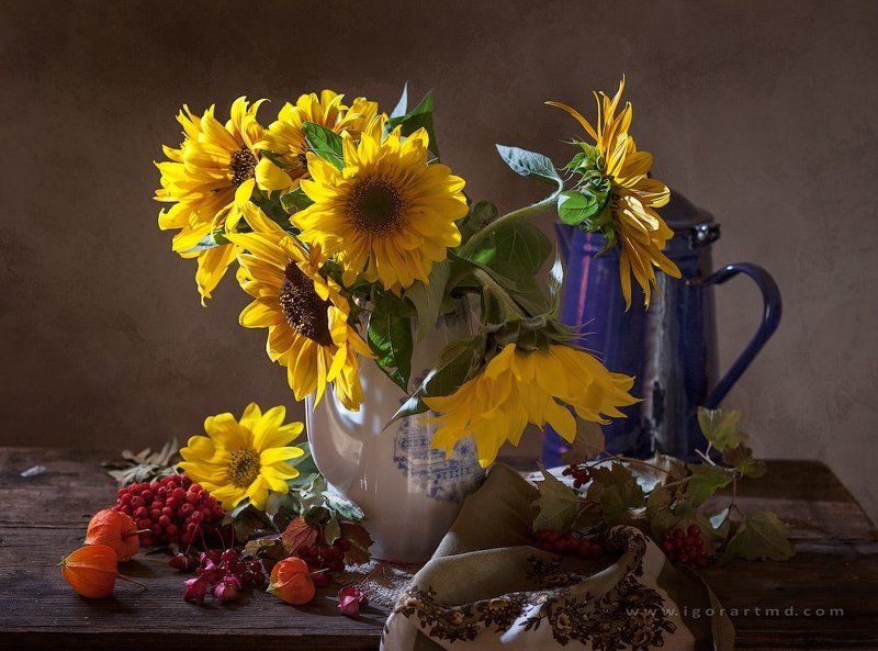 Yellow on blue фото превью