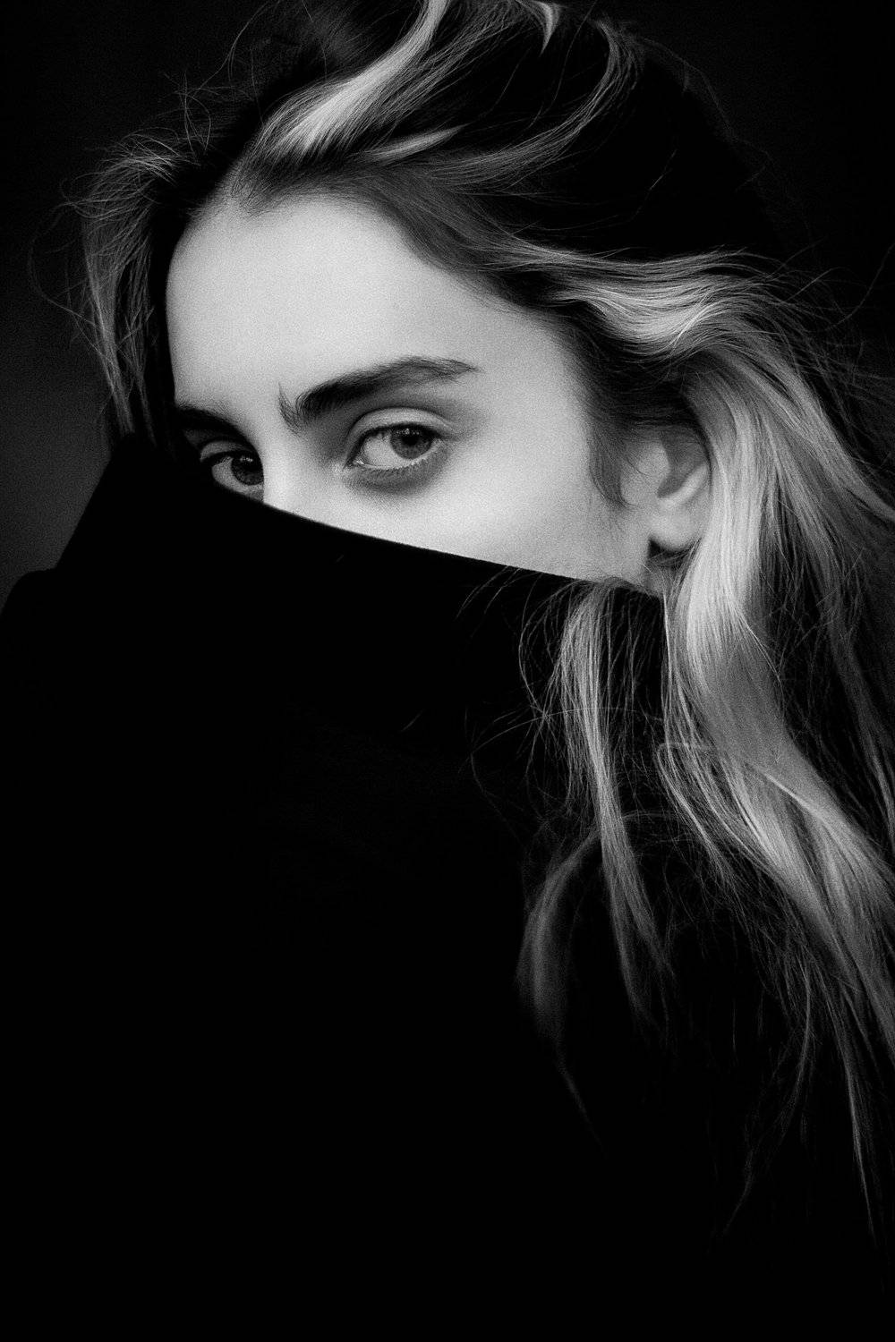 Портрет, Портрет девушки, Ч/б, Черно-белое, Максим Яцко