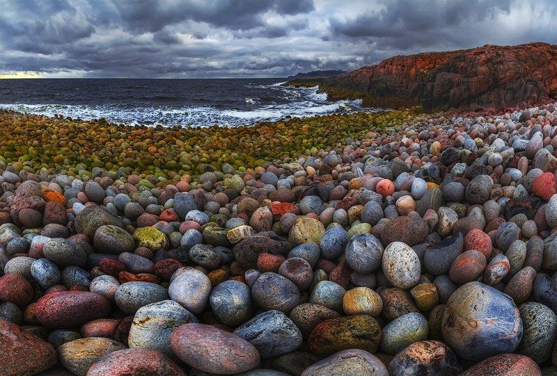 природа, пейзаж, кольский, север, море, лето, панорама, водопад, Териберка фото превью