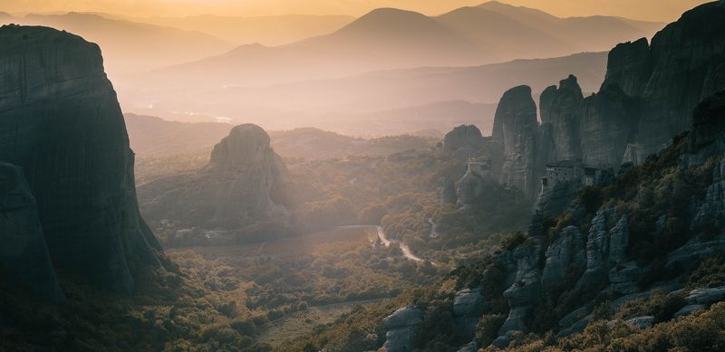 Закат в Метеорах фото превью