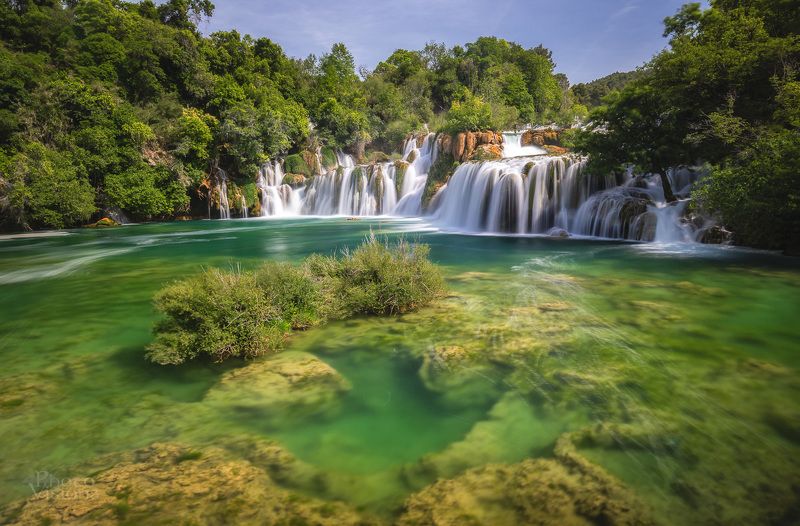 waterfall,falls,water,river,croatia,krka,skradinski buk,long exposure,summertime,summer, Skradinski Buk waterfall / Croatia фото превью