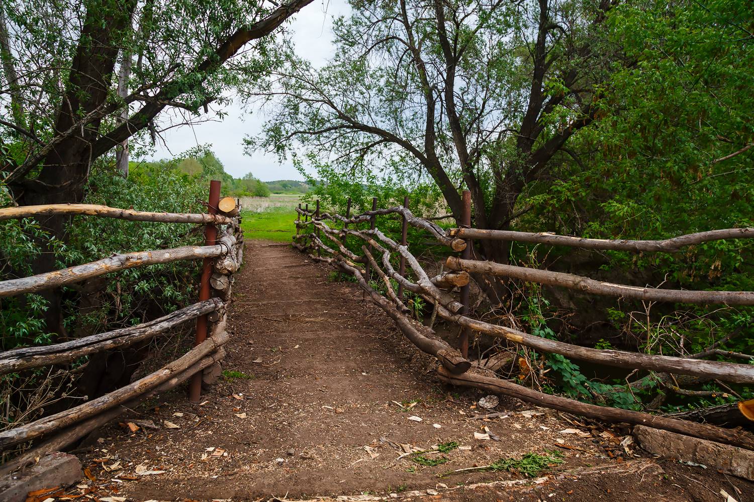 мостик, старый, деревня, местность,, Дмитрий Уткин