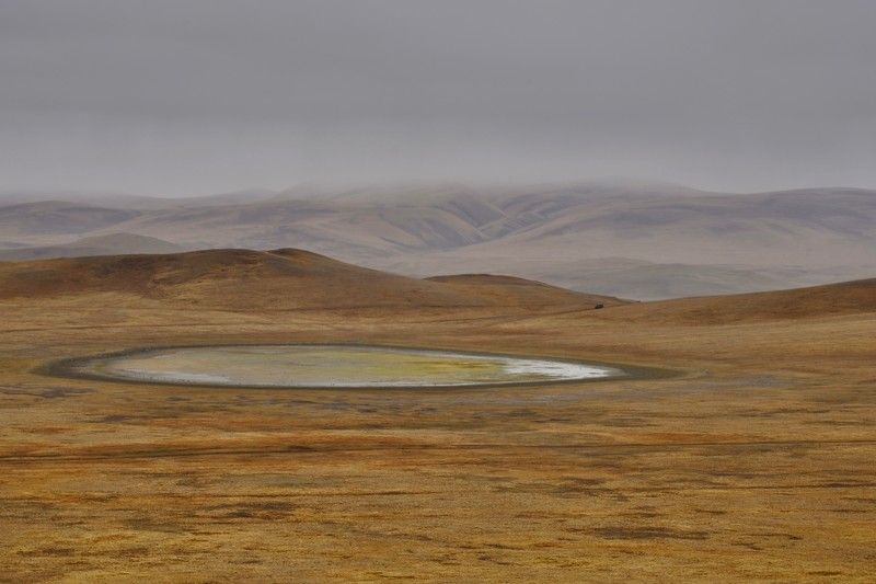 Туманый день в долине Юстыт фото превью