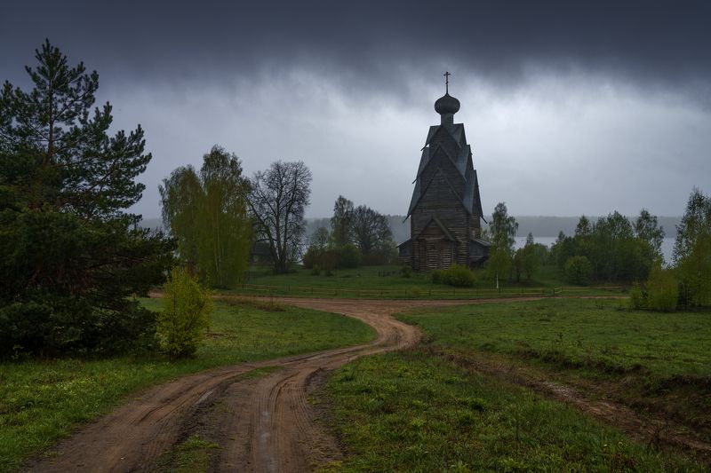 ширков погост, ширково, озеро вселуг Дождливый день фото превью