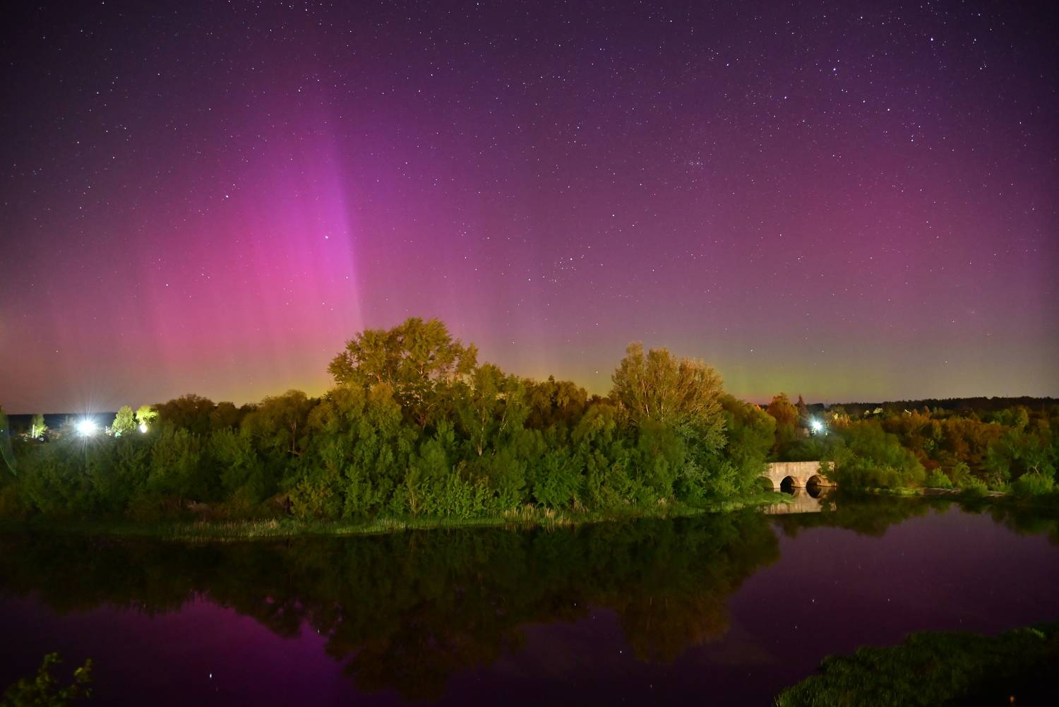 nikon никон Z5 nature весна фотография красота фото world северное сияние aurora полярное astronomy астрономия река небо звезды огни river sky lights moon луна месяц май may, Сергей Немцев