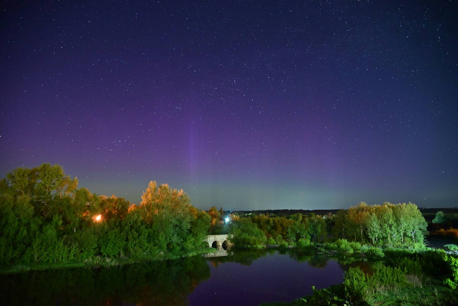 nikon никон Z5 nature весна фотография красота фото world северное сияние aurora полярное astronomy астрономия река небо звезды огни river sky lights moon луна месяц май may, Сергей Немцев