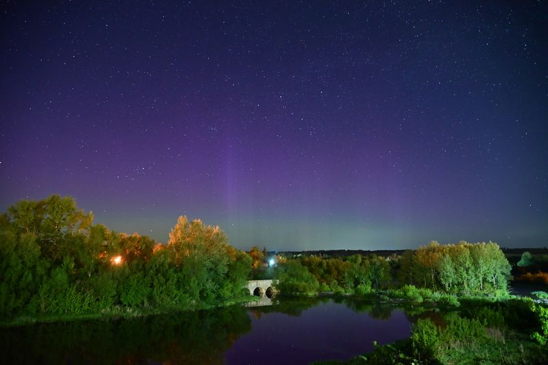 nikon никон Z5 nature весна фотография красота фото world северное сияние aurora полярное astronomy астрономия река небо звезды огни river sky lights moon луна месяц май may  фото превью