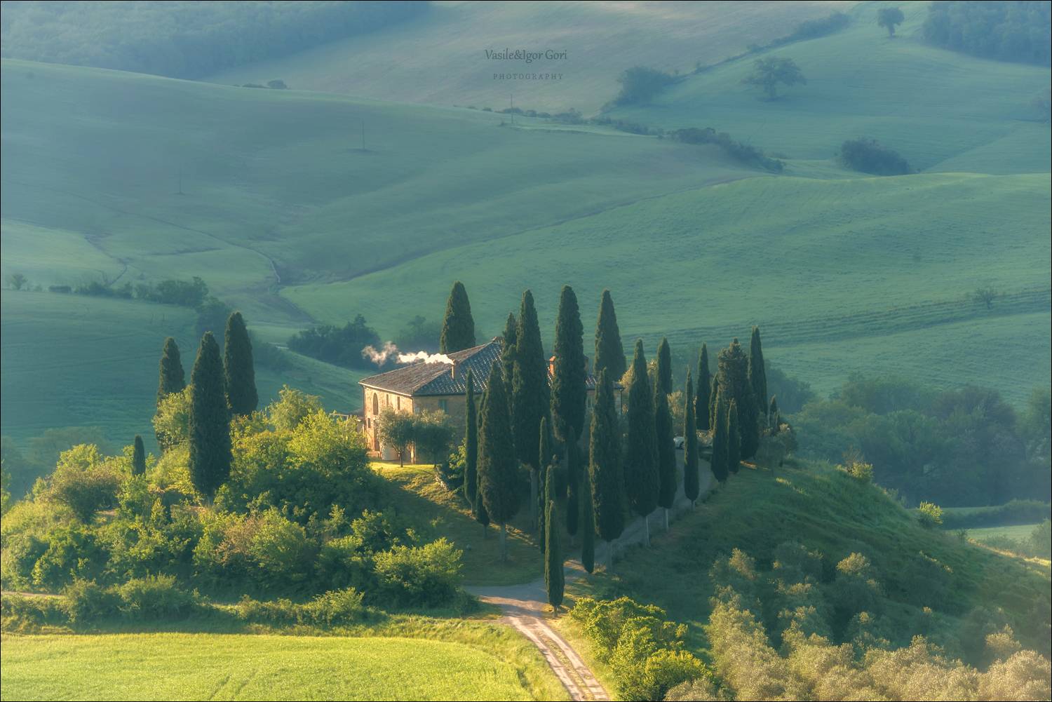 italy,san quirico d\'orcia,italia,туман,италия,тоскана,pienza,кипарис,toscana,весна,tuscany,cipressi,belvedere,пьенца,тени,rural,landscapes,nature, Гори Василий