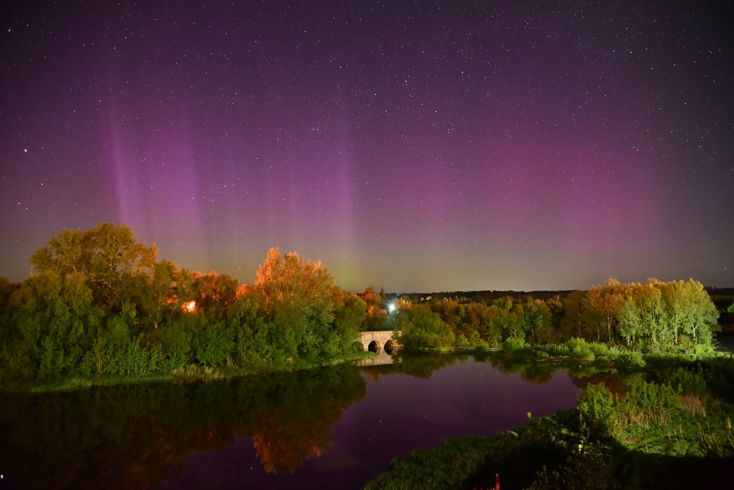 nikon никон Z5 nature весна фотография красота фото world северное сияние aurora полярное astronomy астрономия река небо звезды огни river sky lights moon луна месяц май may, Сергей Немцев