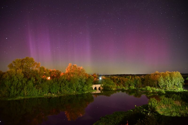 nikon никон Z5 nature весна фотография красота фото world северное сияние aurora полярное astronomy астрономия река небо звезды огни river sky lights moon луна месяц май may  фото превью